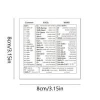 KEYSMART - Transparent PVC Keyboard Shortcut Skin Quick Reference Overlay for Excel, Word & Windows