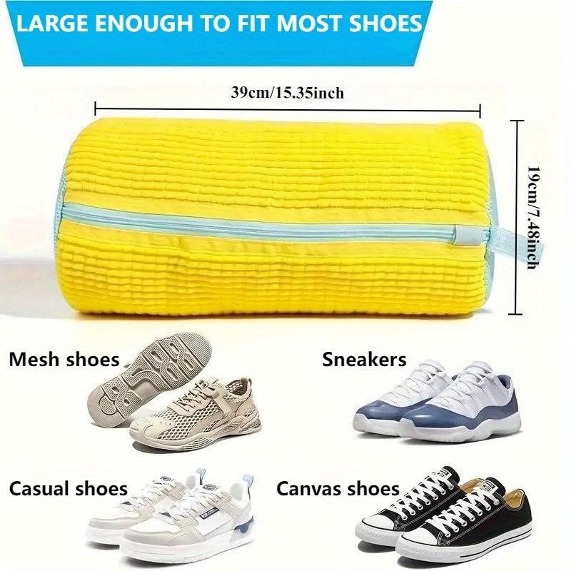 SOLESHIELD - Heavy-Duty Shoe Washing Machine Bag with Zipper & Soft Protective Lining