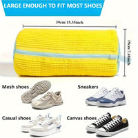 SOLESHIELD - Heavy-Duty Shoe Washing Machine Bag with Zipper & Soft Protective Lining