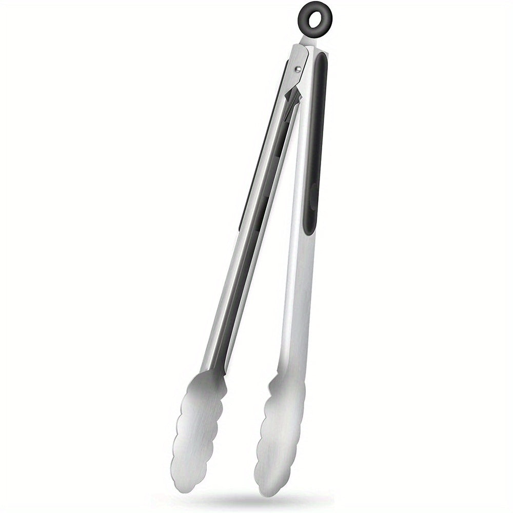 LOCKTONG – Stainless Steel Kitchen Tongs with Silicone Grip & Locking Feature