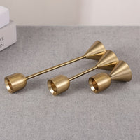 ELEGANTH - 3-Pack Copper Color U-Shaped Candlestick Holders