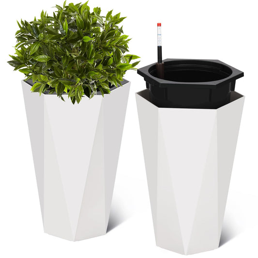 AQUADIAMOND – Self-Watering Planter Set with Wheels