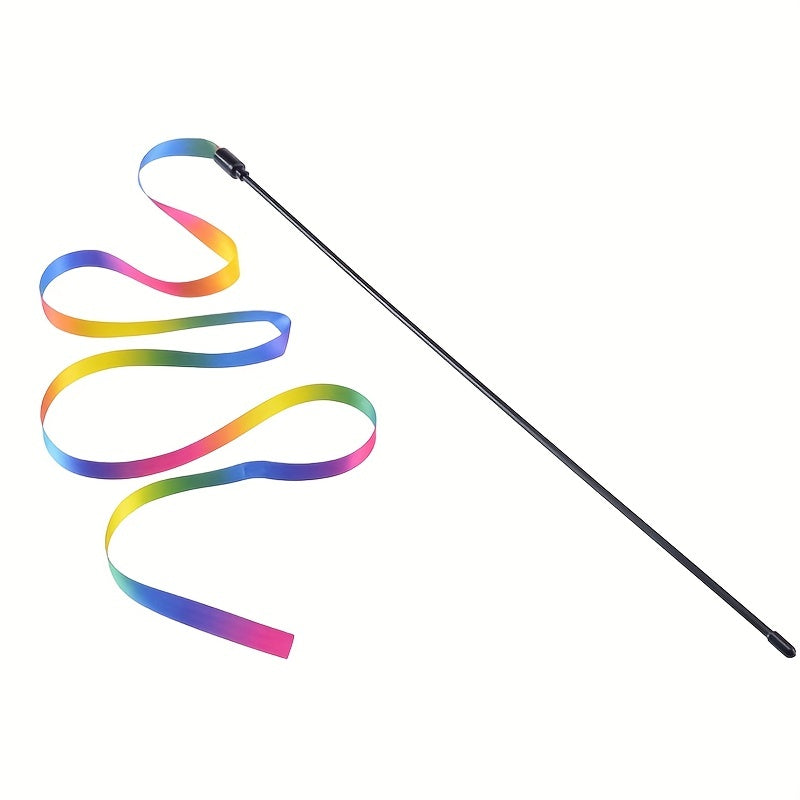 KITZPLAY - Cute Ribbon Teaser Stick for Engaging Cat Playtime