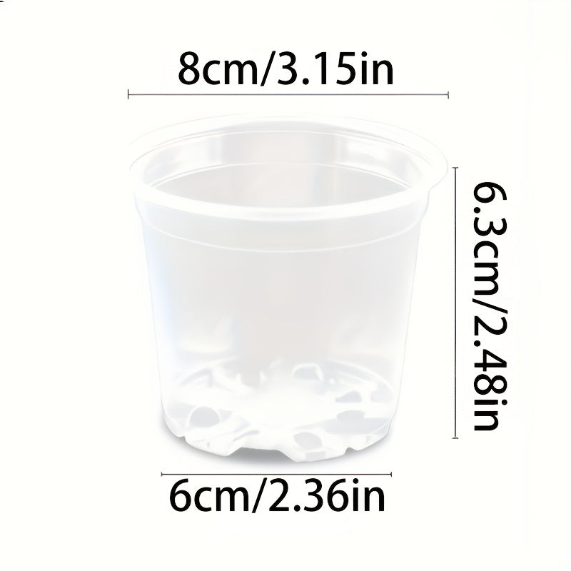 ROOTCLEAR SET – 20 Pack Transparent Nursery Pots for Easy Root Monitoring