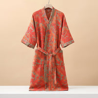 LUXELOOM - Premium 100% Cotton Double-Layer Gauze Pajama Set Unisex Mid-Length for All Seasons
