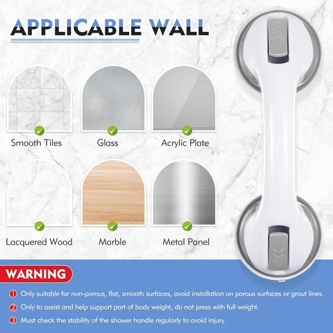 STEADYGRIP – Suction Cup Grab Bar for Bathroom Safety