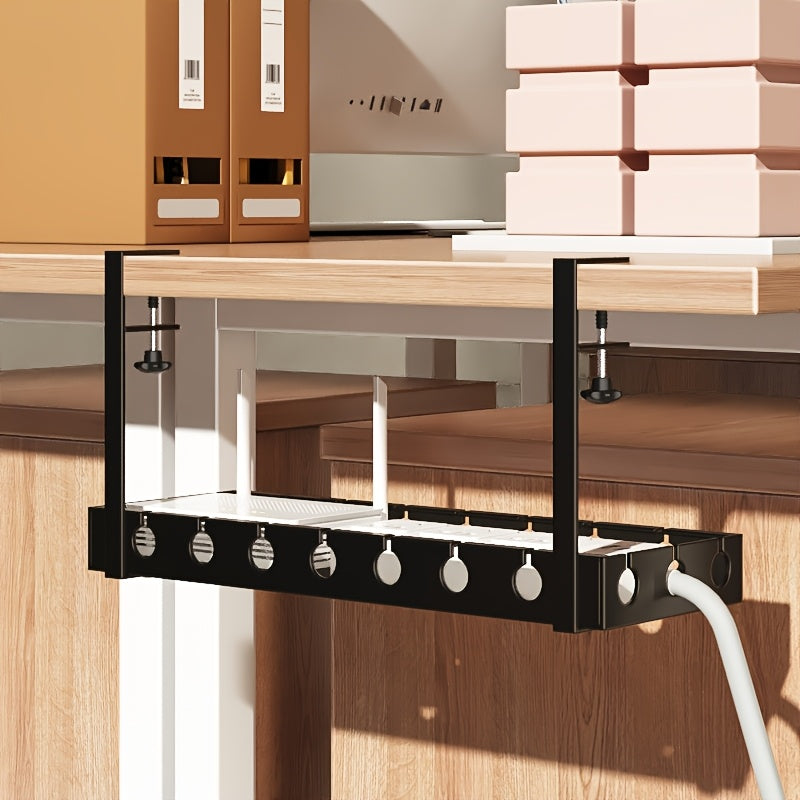 TANGLEFREE - Under Desk Cable Organizer with Adjustable Strap and Clips
