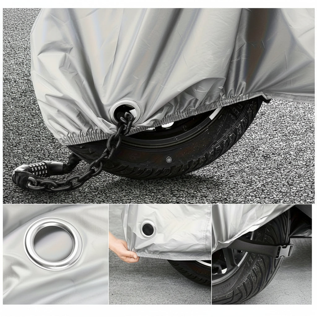 MOTORVAULT - Premium Outdoor/Indoor Scooter & Bicycle Cover, Lockable Design
