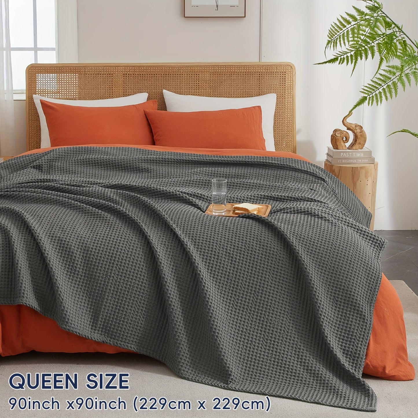 CLOUDWEAVE – Lightweight Waffle Throw Blanket for Cozy All-Season Comfort