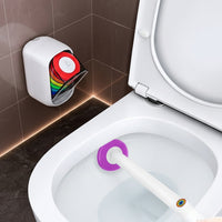 CLEANHUB - Space-Saving Toilet Brush with Durable Plastic Base
