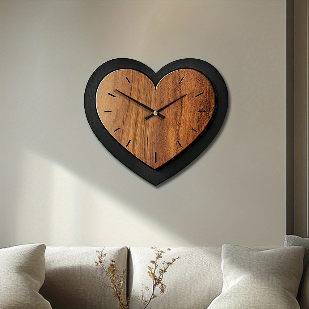 TIMBERHEART – Rustic Wooden Wall Clock Accent