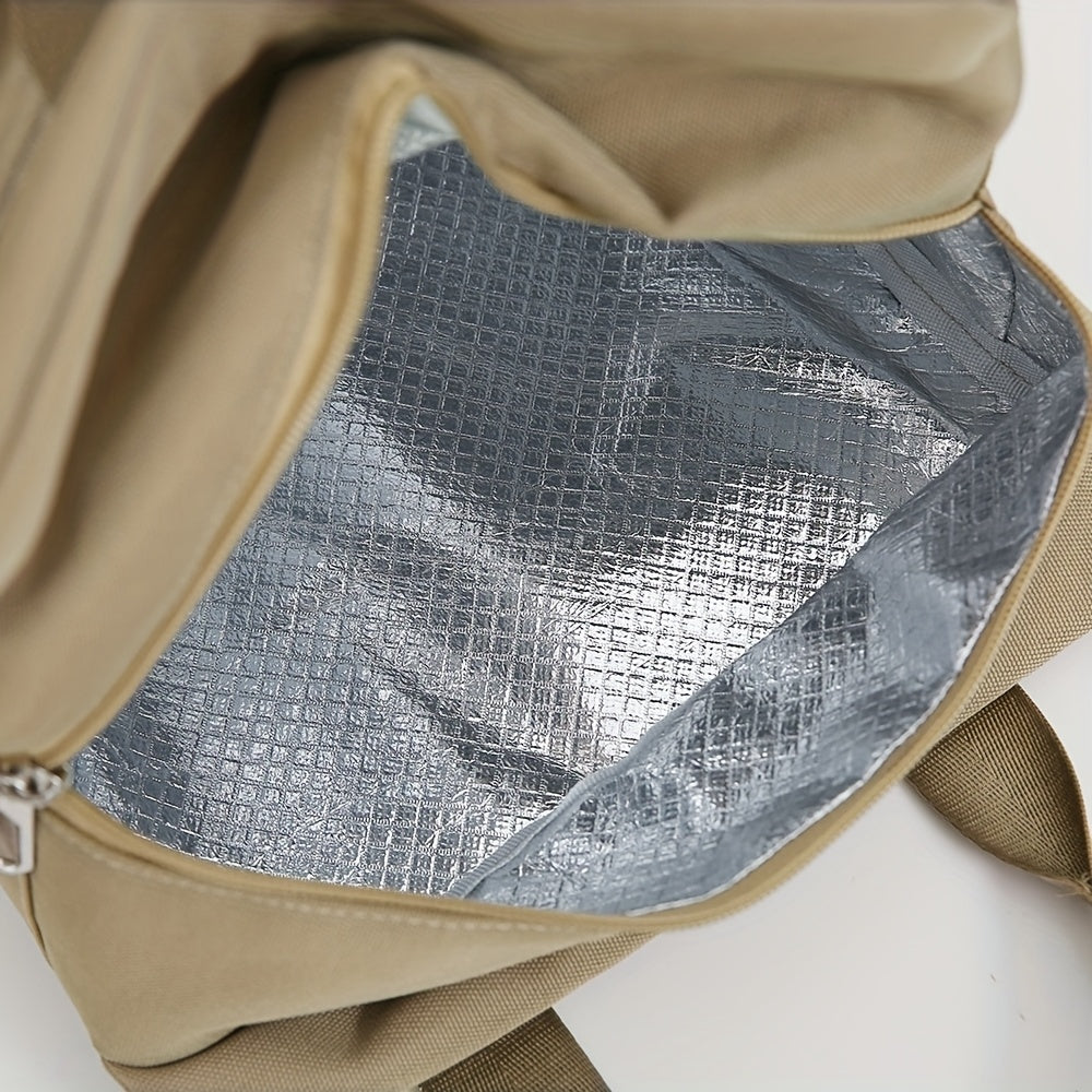LUNCHLUX - Square Zipper Lunch Box with Durable Aluminum Foil Lining