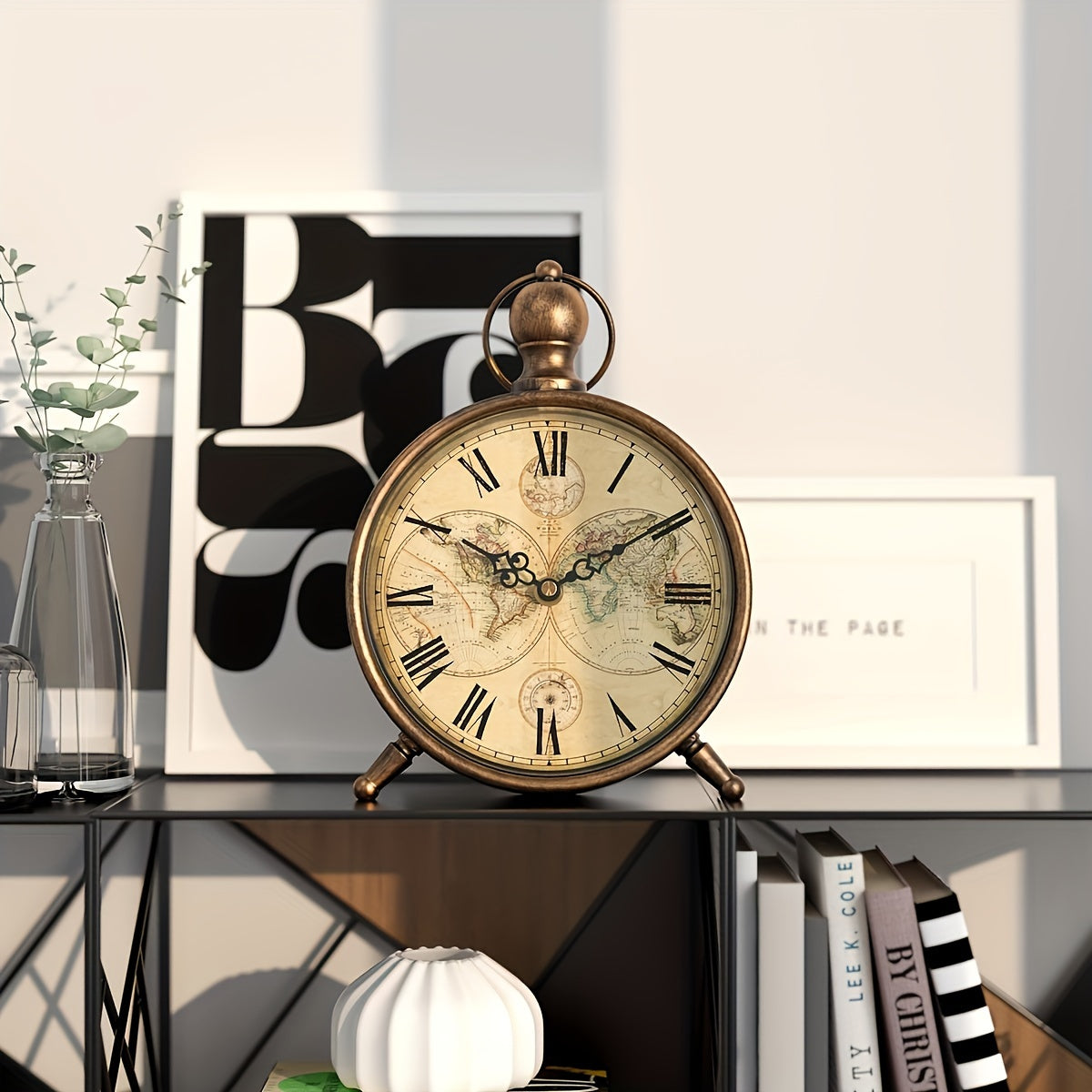 CHATEAUCHIME - Elegant Eiffel Tower Desk Clock, Non-Ticking