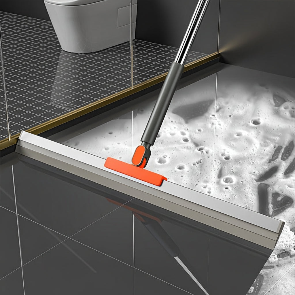 AQUAMOP - Water & Dust Scraper Broom for Bathroom, Glass, and Floors