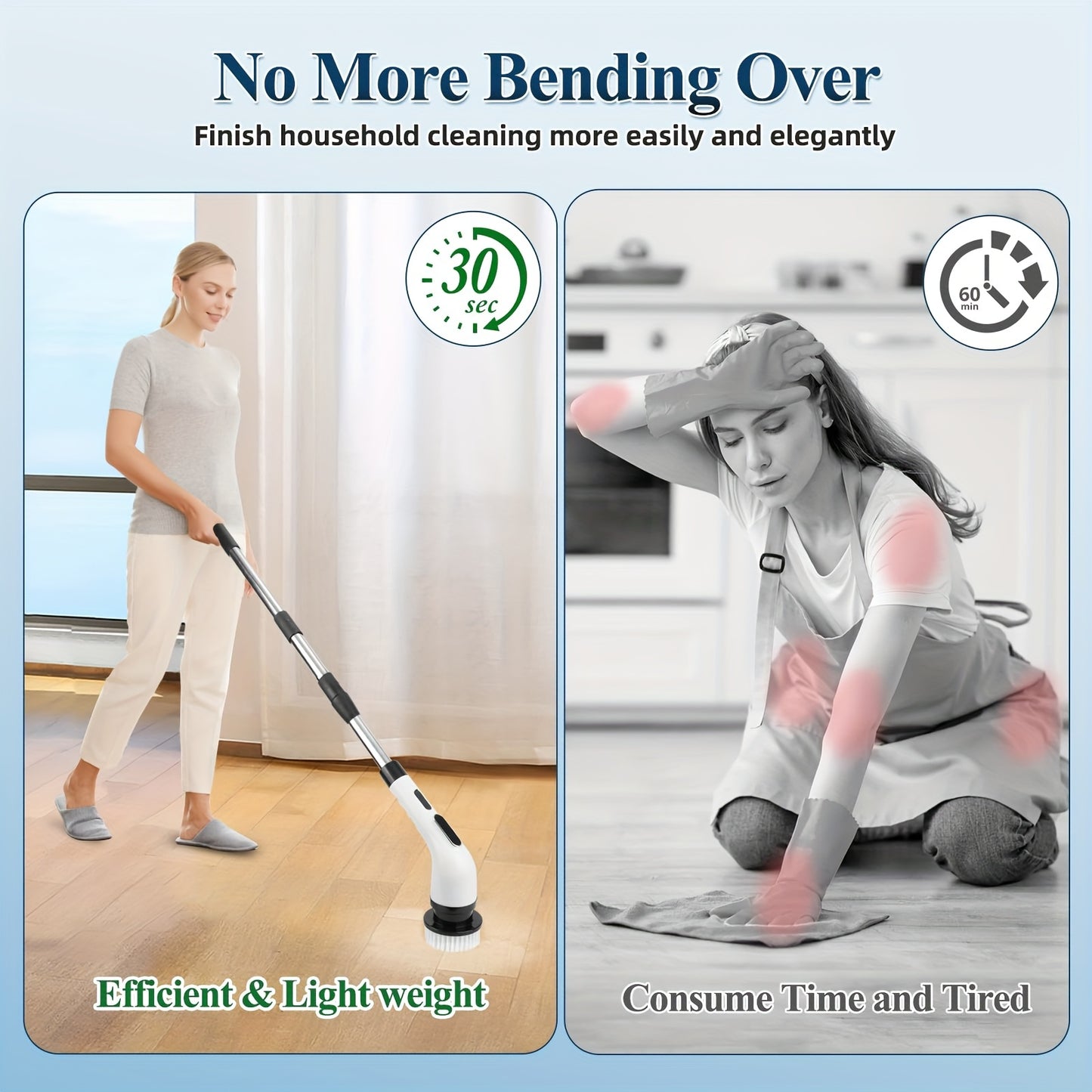 CLEANSWIFT - 9-in-1 Multifunctional Electric Cleaning Brush Set for Home & Car