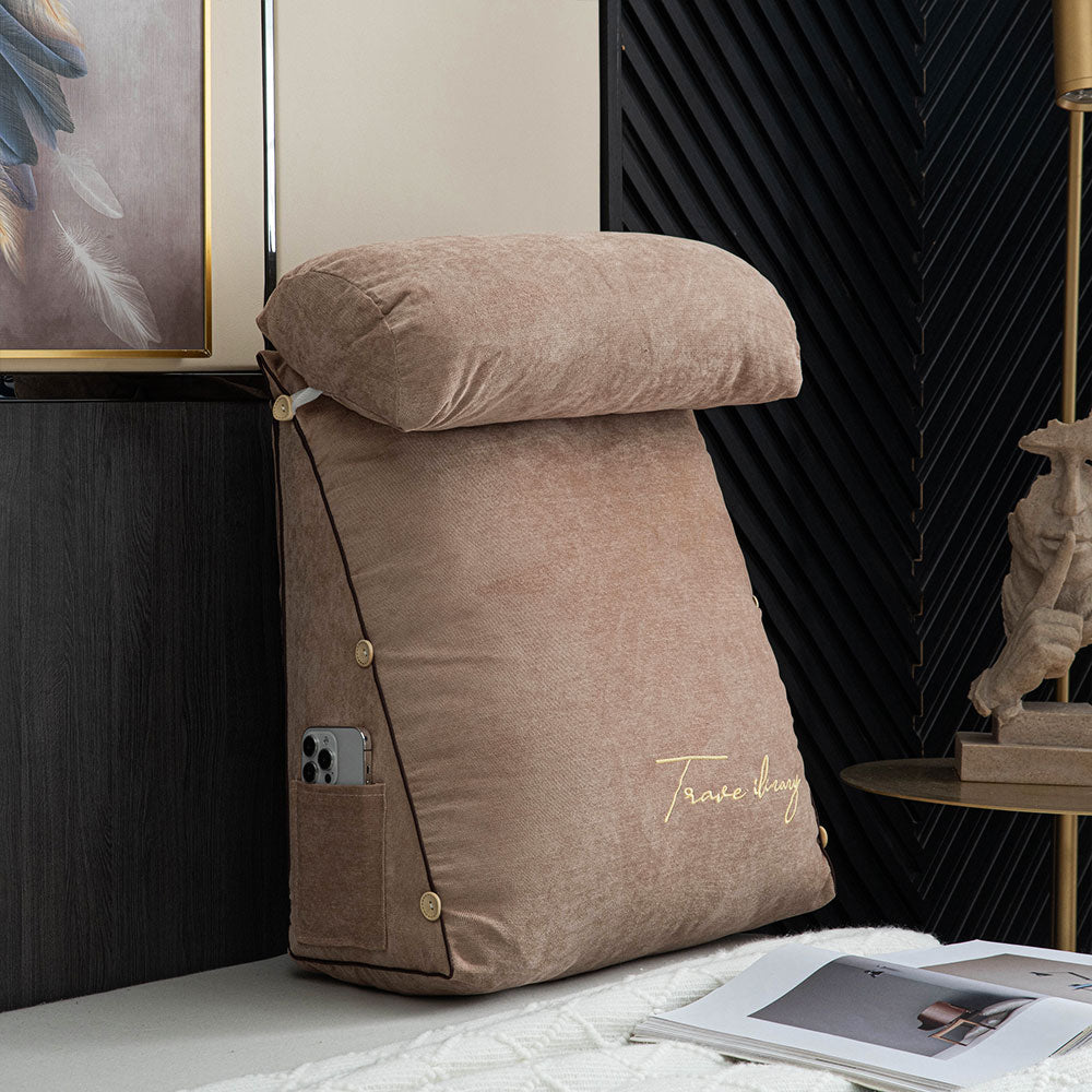 COMFYLUX – Elegant Backrest Pillow for Bedtime Reading Comfort