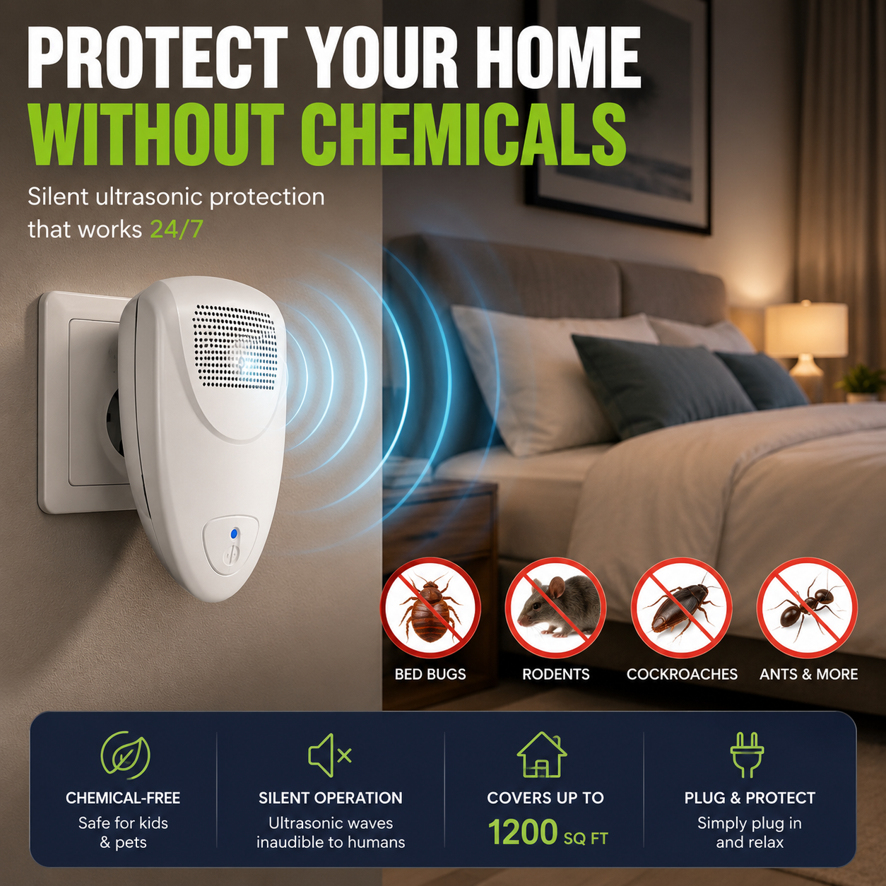 BUGBARRIER – Ultraschall-Bettwanzenabwehr für sicheren Heimschutz