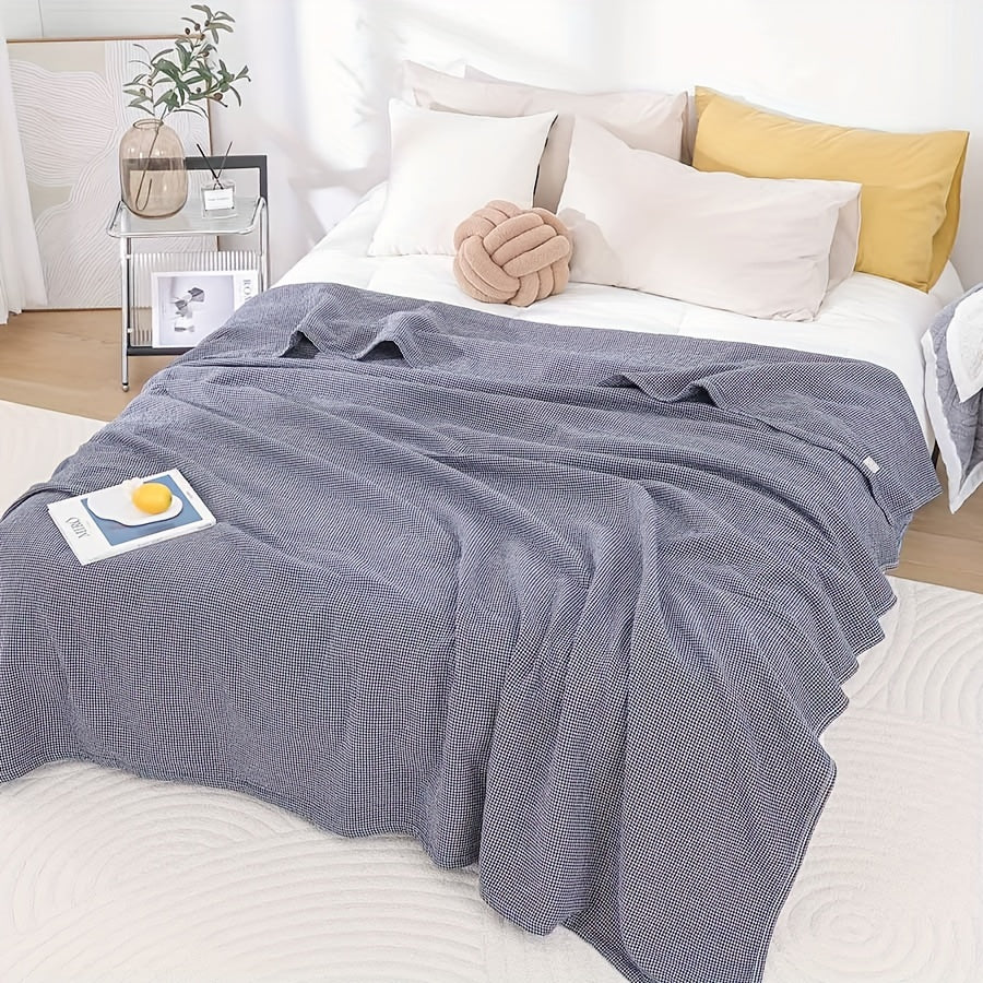 COOLPLAID – Cotton Checkered Multifunction Blanket
