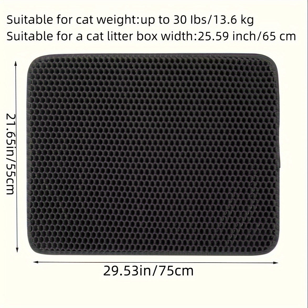 PAWCATCHER - Honeycomb Waterproof Cat Litter Mat Odor Control & Washable