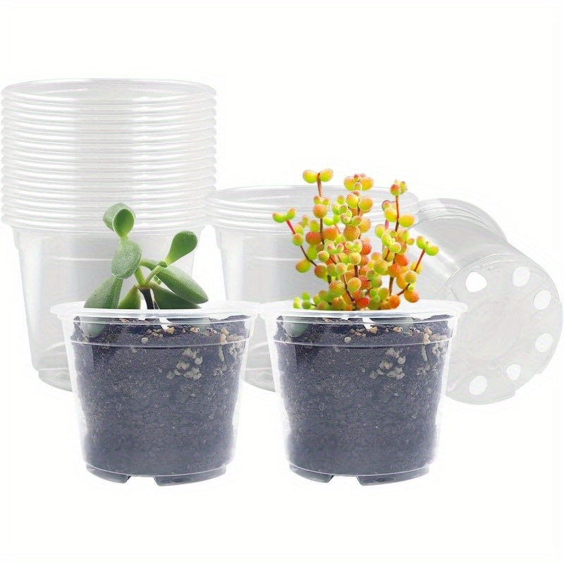 ROOTCLEAR SET – 20 Pack Transparent Nursery Pots for Easy Root Monitoring