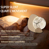 ECLIPSEWOOD - Designer Wooden Wall Clock with Golden Highlights