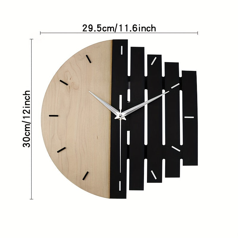 WOODFUSION CLOCK – Silent Retro Texture Statement Clock