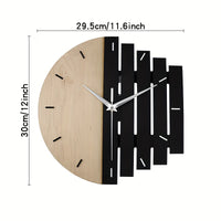 WOODFUSION CLOCK – Silent Retro Texture Statement Clock