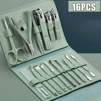 TRIMFORGE – 16PCS Stainless Steel Manicure & Pedicure Grooming Tool Set