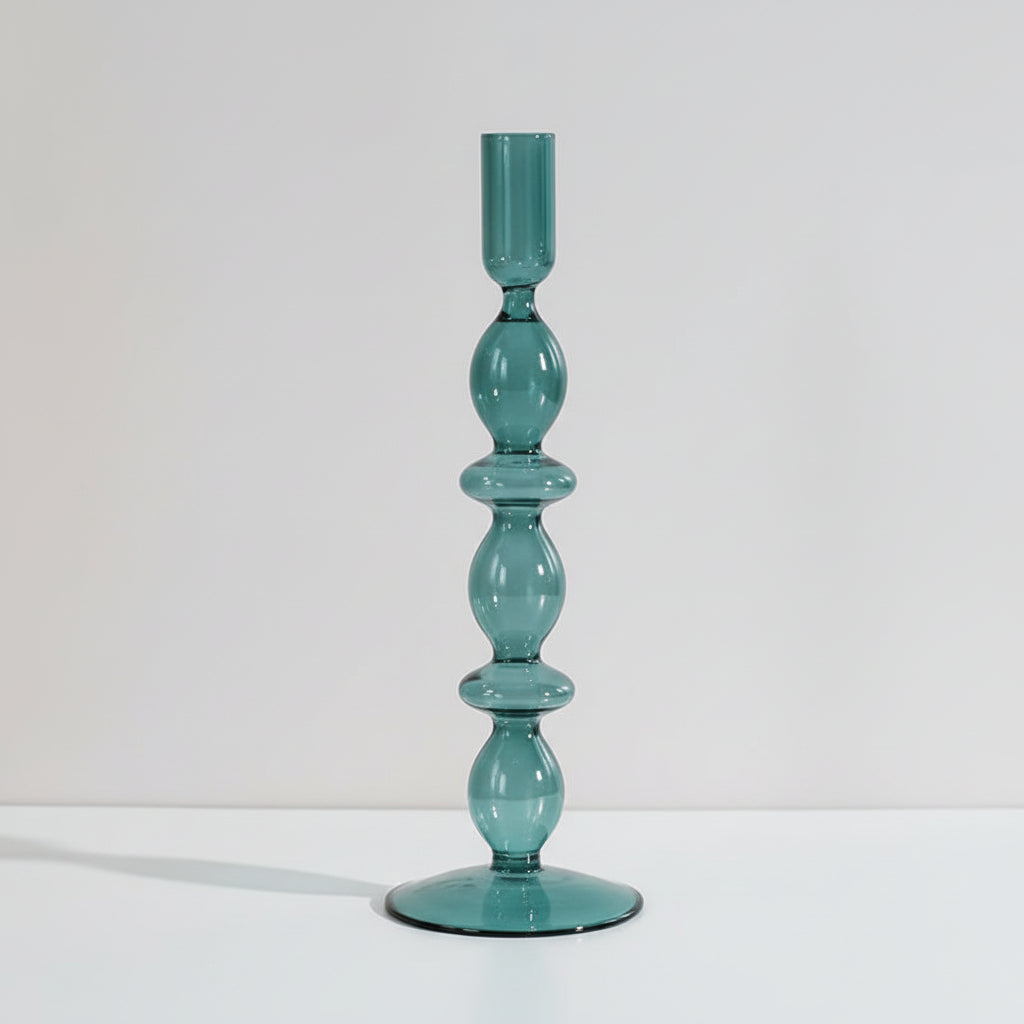 AURAVINE - Minimalist Glass Candle Holder Vase Decorative Art Piece