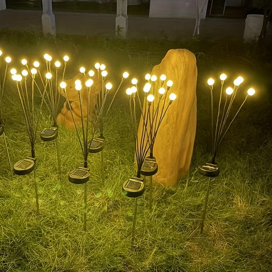NIGHTFLARE - 6/8/10 LED Solar Firefly Ground Lights, Festival & Garden Decoration