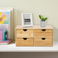 QUADDRA BAMBOO – Four Drawer Storage Solution
