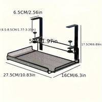 CLASSTIDY - Adjustable Metal Desk Rack with No-Drill Hanging Organizer