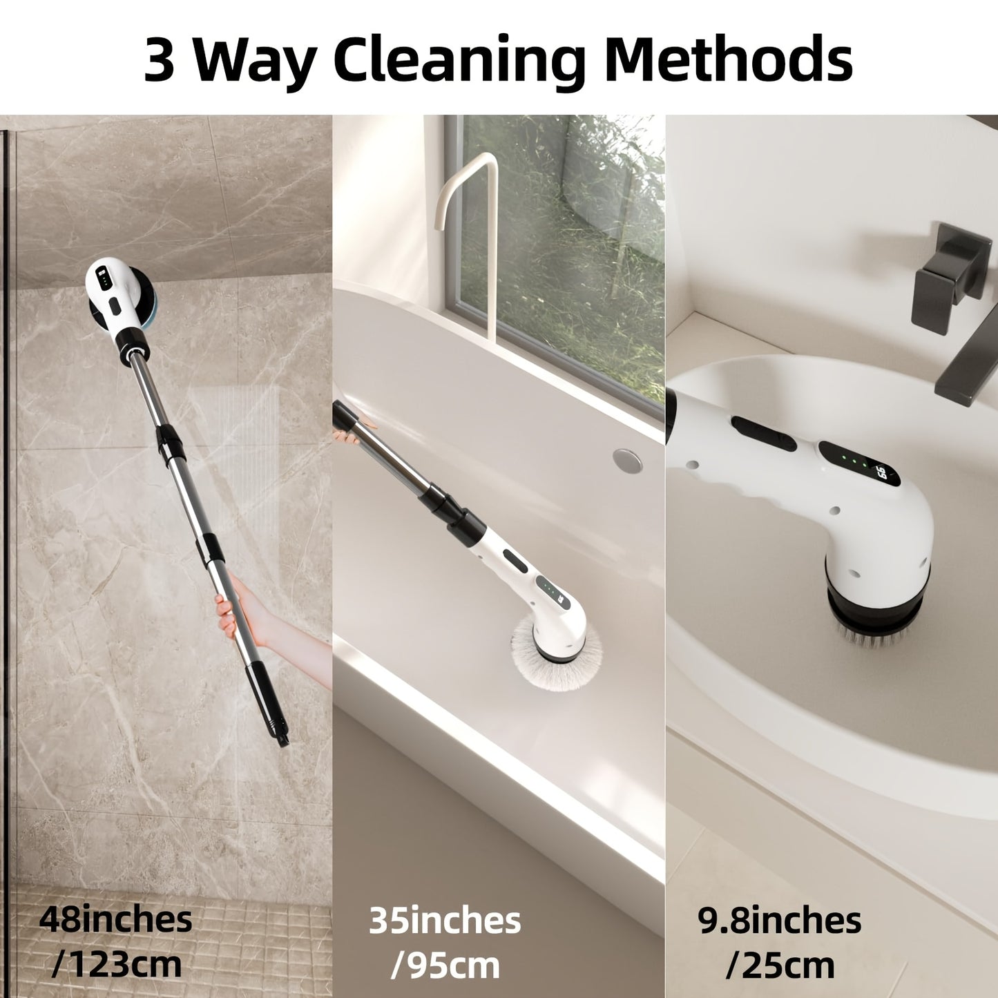 CLEANSWIFT - 9-in-1 Multifunctional Electric Cleaning Brush Set for Home & Car