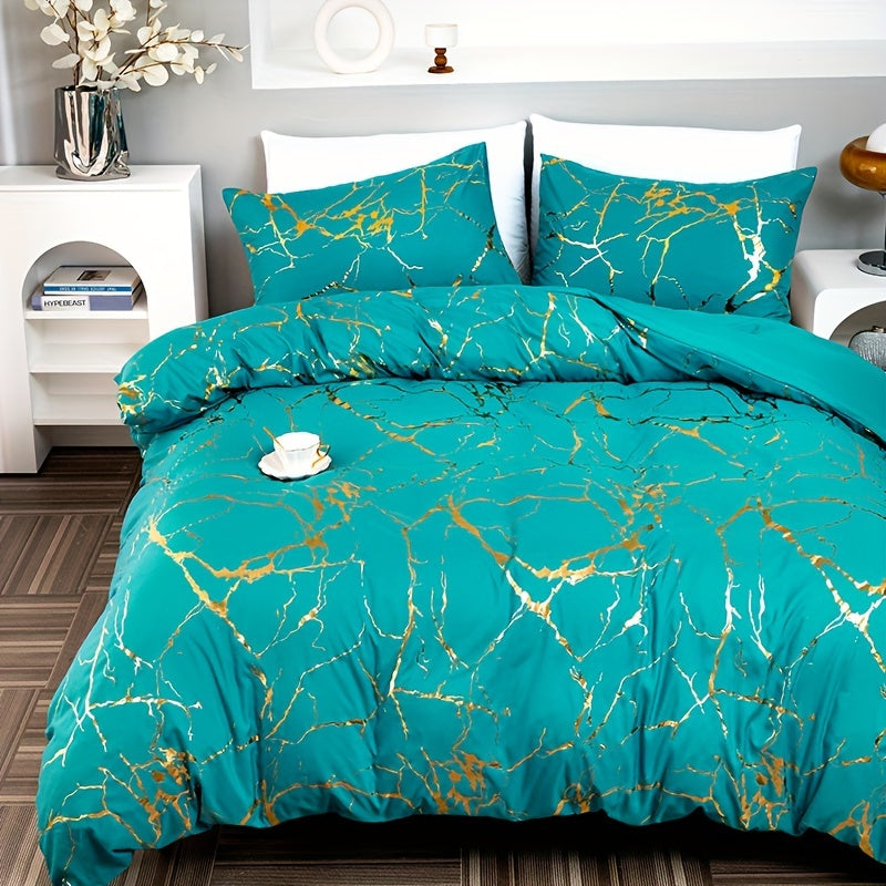 GOLDSHIM – Classic Golden Foil Texture Bedding Set