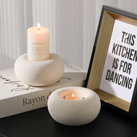 CIRCADIA WHITE – Ceramic Donut Candle Holder