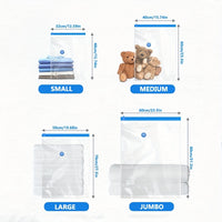 VACUFLOW - Hand-Pumped Vacuum Storage Bags 14pcs Set for Clothes & Home Storage