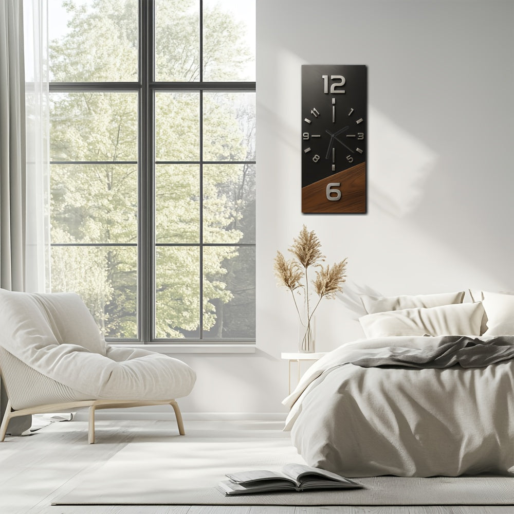 TIMBEREDGE – Modern Wooden Wall Clock with Bold Contrast