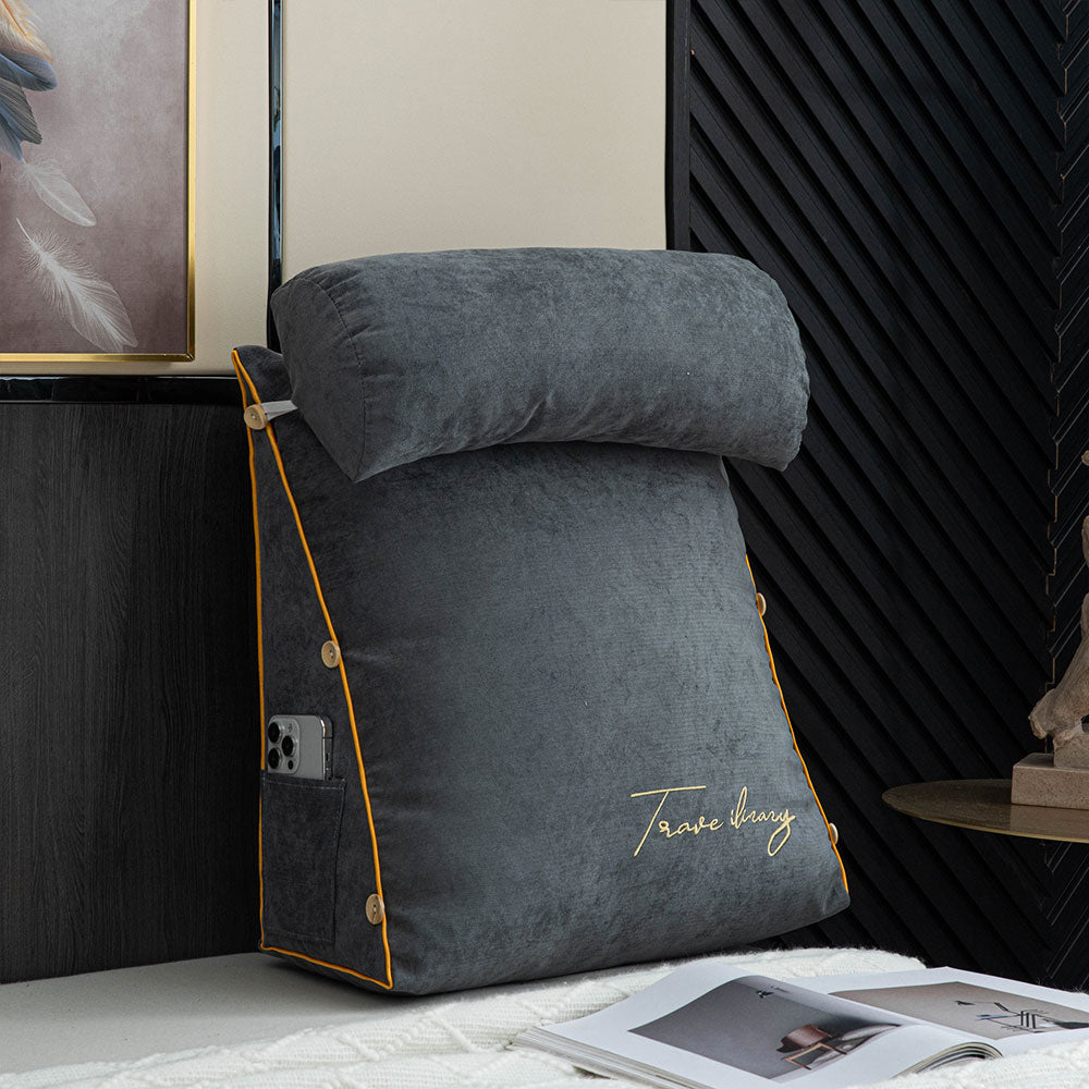 COMFYLUX – Elegant Backrest Pillow for Bedtime Reading Comfort