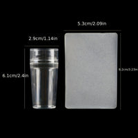 POLISHPRO - Clear Silicone Nail Stamper with Scraper for French Tip Perfection