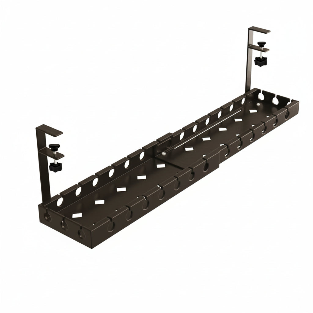 TANGLEFREE - Under Desk Cable Organizer with Adjustable Strap and Clips