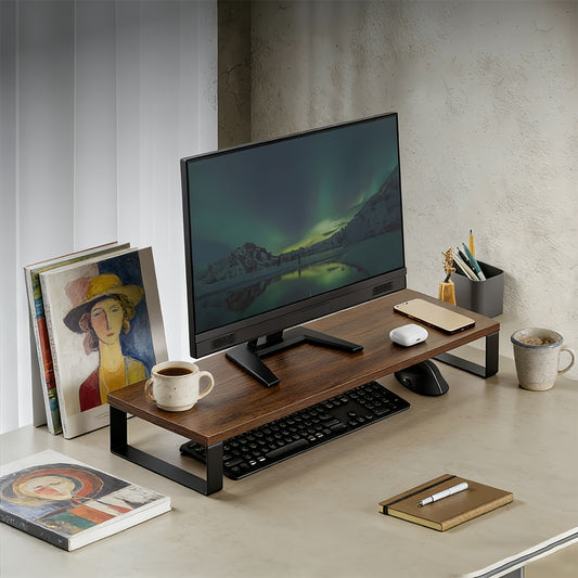ECOSTAND - Foldable Wooden Laptop & Tablet Holder with Ergonomic Desk Design