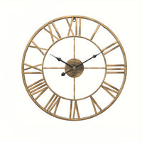 SERENETIME - Vintage Round Silent Wall Clock Metal Frame for Bedroom