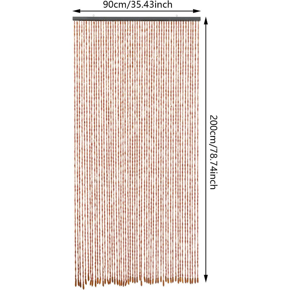 PEARLBAMBOO – Decorative Bamboo Bead Curtain for Stylish Doorway Privacy