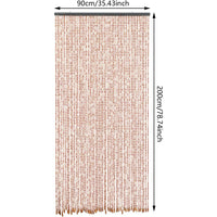 PEARLBAMBOO – Decorative Bamboo Bead Curtain for Stylish Doorway Privacy