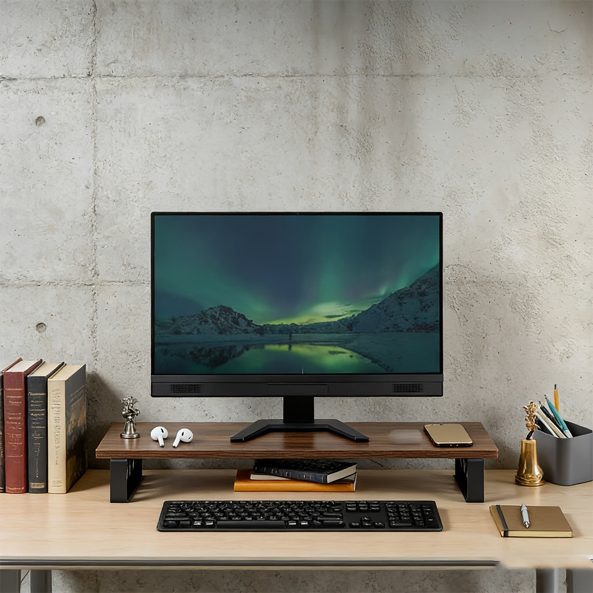 ECOSTAND - Składany drewniany stojak na laptopa i tablet z ergonomicznym designem biurka