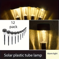 SUNELARA - Warm Ambient Solar Pathway Stake Lights for Courtyard & Lawn 12pcs