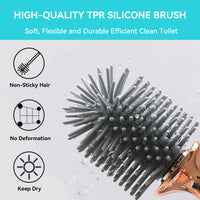 BATHORIA - Modern Bathroom Cleaning Brush with Durable Holder