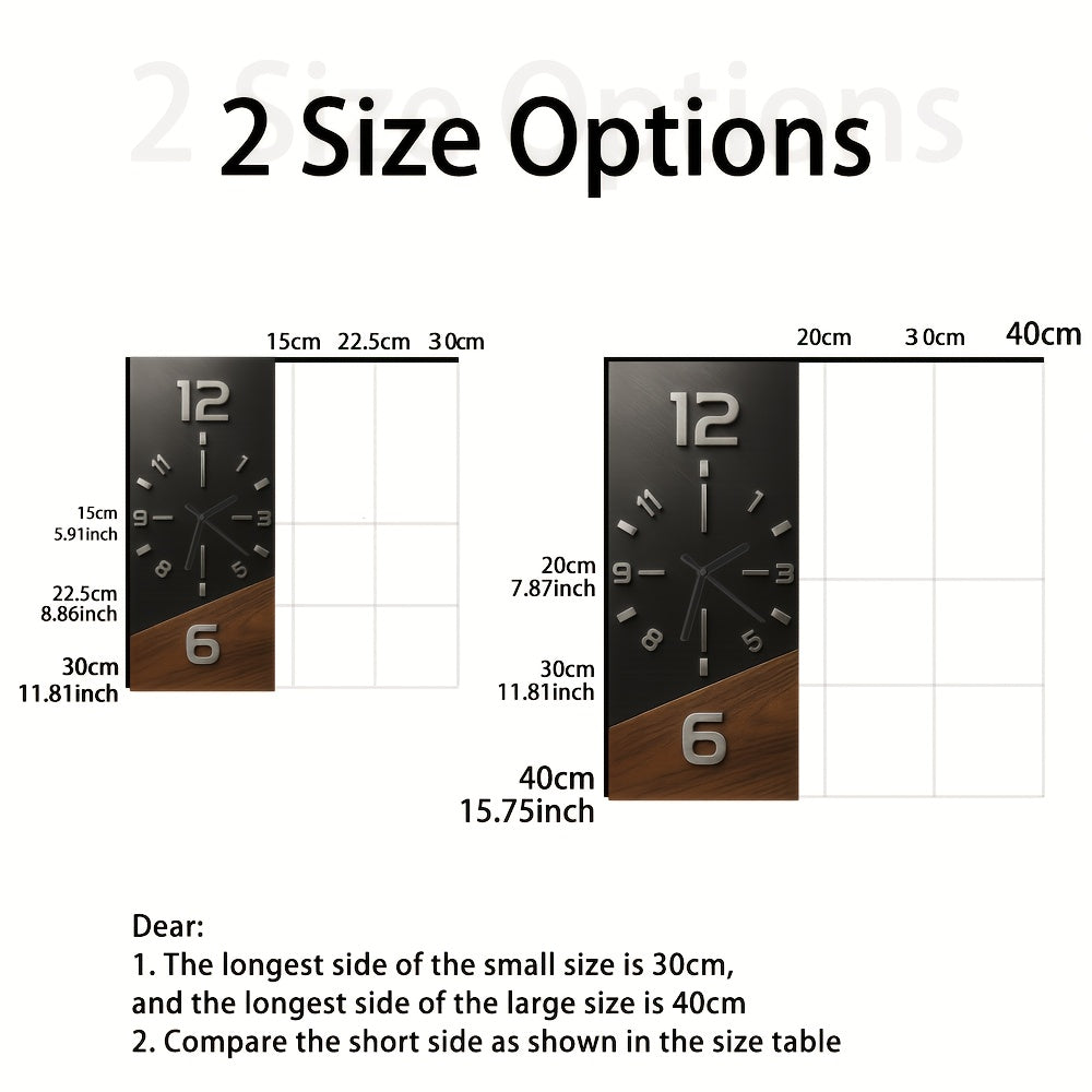 TIMBEREDGE – Modern Wooden Wall Clock with Bold Contrast