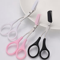 SHARPMATE - Stainless Steel Eyebrow Scissors with Mini Comb Trimmer