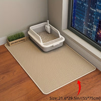 PAWCATCHER - Honeycomb Waterproof Cat Litter Mat Odor Control & Washable